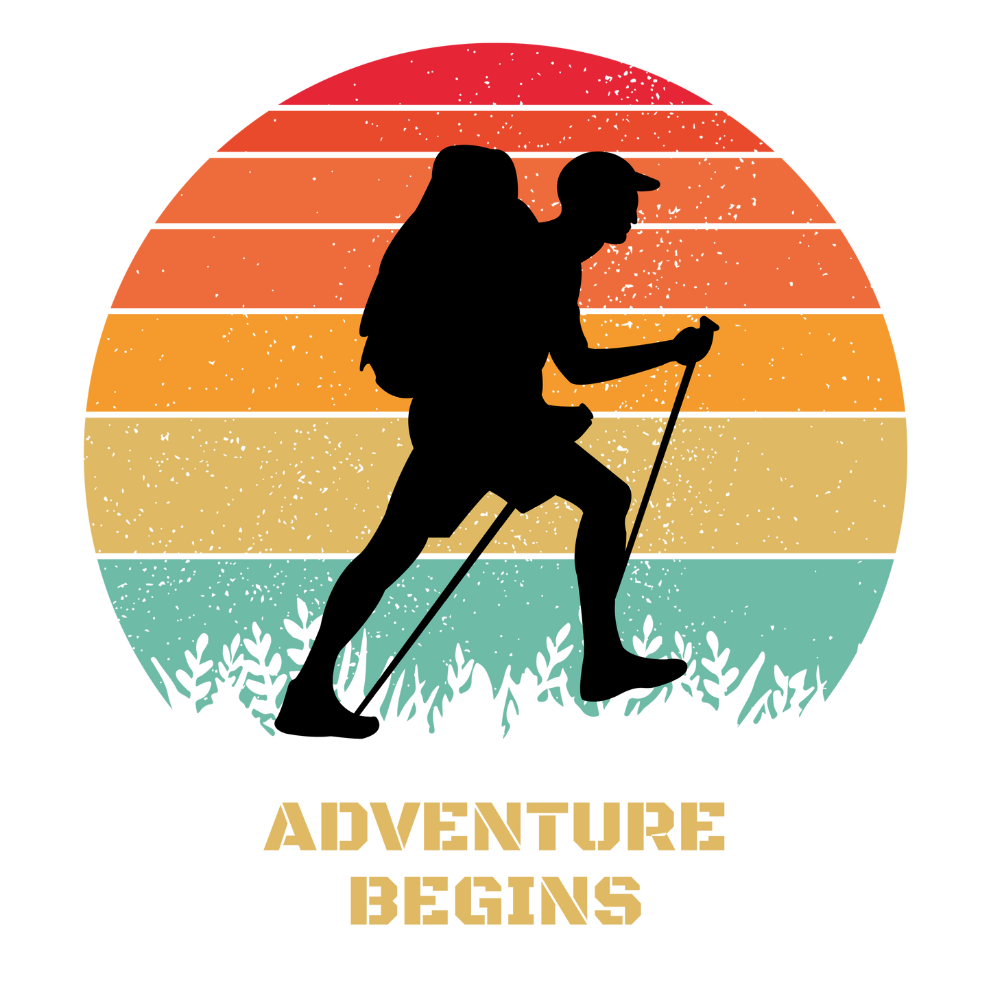 Unisex t-shirt 'Adventure begins'
