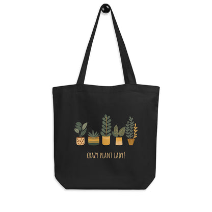 Eco Tote Bag 'Crazy plant lady'