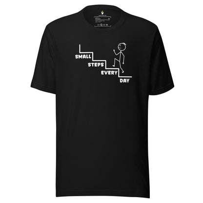 Unisex T-shirt "Small steps every day" with a man