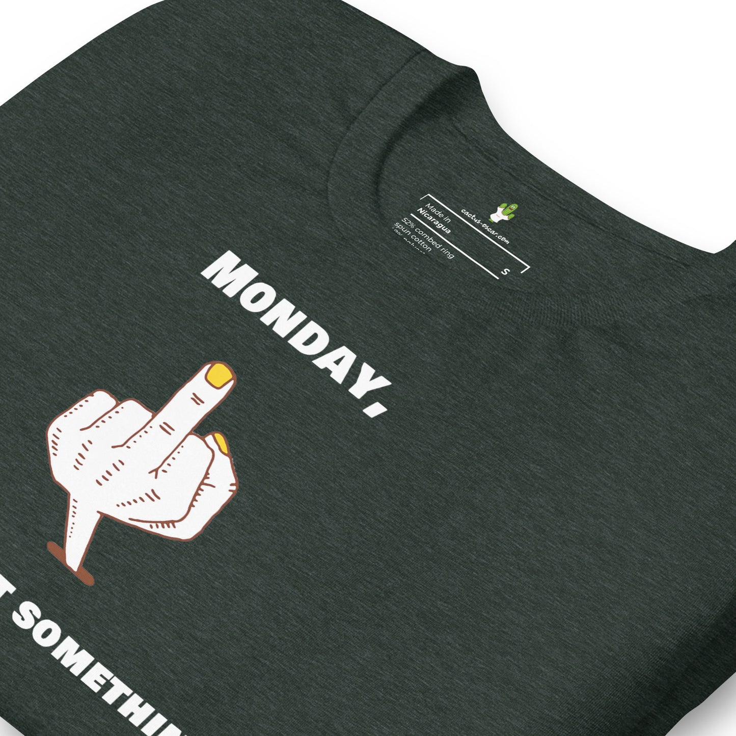 Unisex T-shirt "Monday, you forgot something" Black