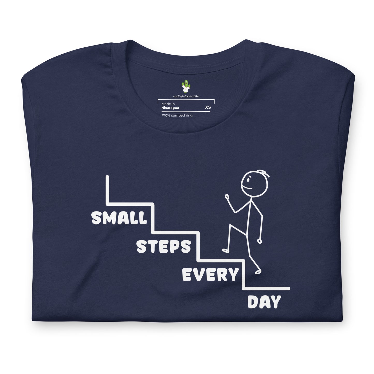 Unisex T-shirt "Small steps every day" with a man